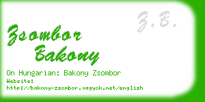 zsombor bakony business card